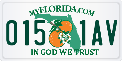 FL license plate 0151AV