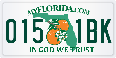 FL license plate 0151BK