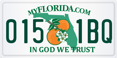 FL license plate 0151BQ