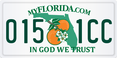 FL license plate 0151CC