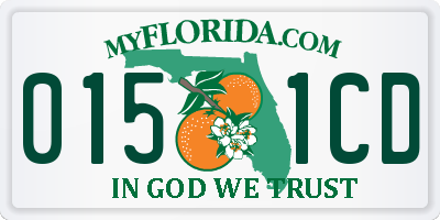 FL license plate 0151CD