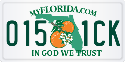 FL license plate 0151CK
