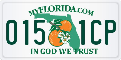 FL license plate 0151CP
