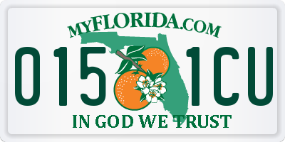 FL license plate 0151CU
