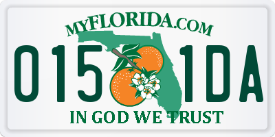 FL license plate 0151DA