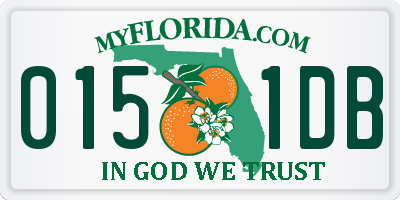 FL license plate 0151DB