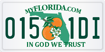 FL license plate 0151DI