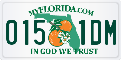 FL license plate 0151DM