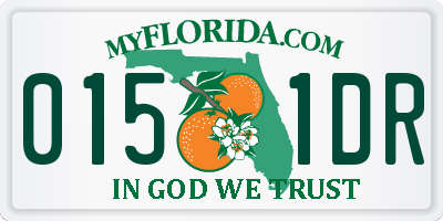FL license plate 0151DR