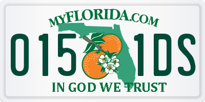 FL license plate 0151DS