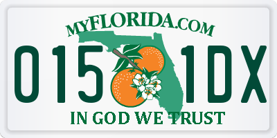 FL license plate 0151DX