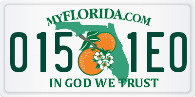 FL license plate 0151EO