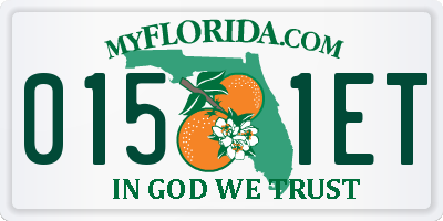 FL license plate 0151ET