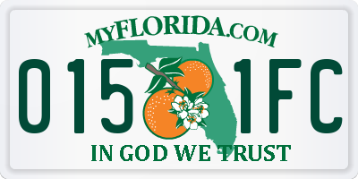FL license plate 0151FC