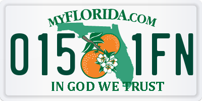 FL license plate 0151FN