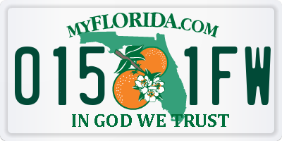 FL license plate 0151FW