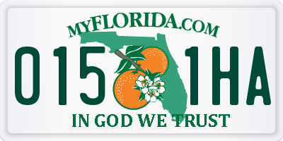 FL license plate 0151HA