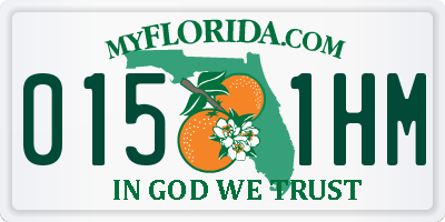 FL license plate 0151HM