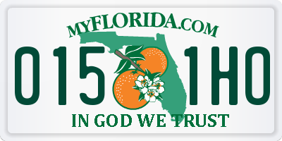 FL license plate 0151HO