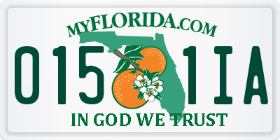 FL license plate 0151IA