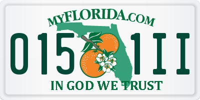 FL license plate 0151II