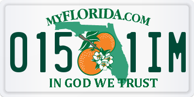 FL license plate 0151IM