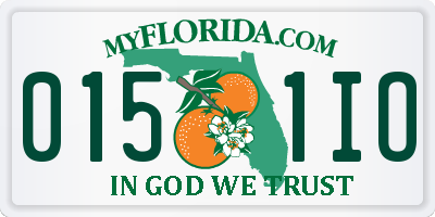 FL license plate 0151IO
