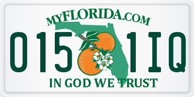 FL license plate 0151IQ