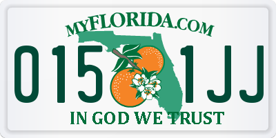 FL license plate 0151JJ