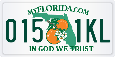 FL license plate 0151KL