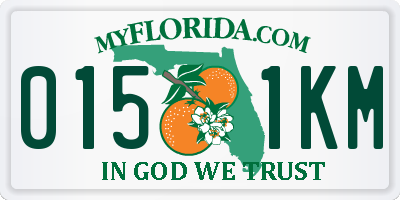 FL license plate 0151KM