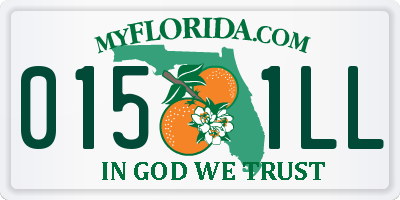 FL license plate 0151LL