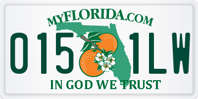 FL license plate 0151LW