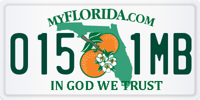 FL license plate 0151MB