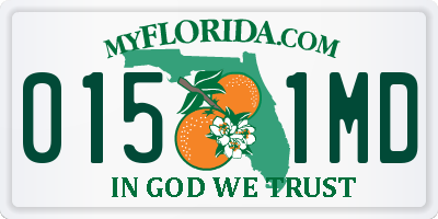 FL license plate 0151MD