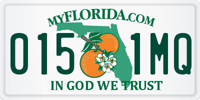 FL license plate 0151MQ