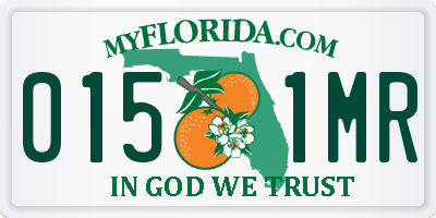FL license plate 0151MR