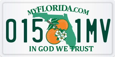 FL license plate 0151MV