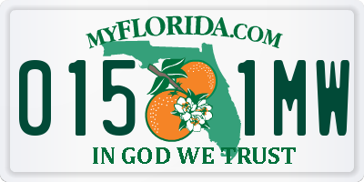 FL license plate 0151MW