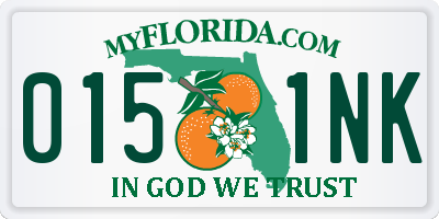 FL license plate 0151NK