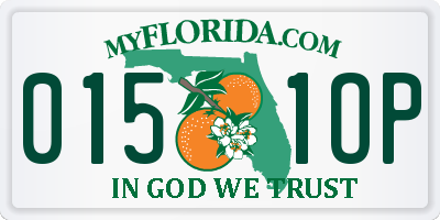 FL license plate 0151OP