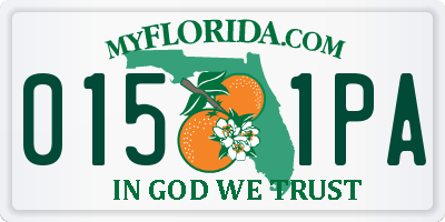 FL license plate 0151PA