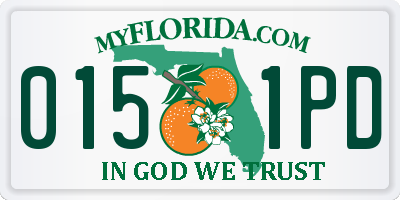 FL license plate 0151PD