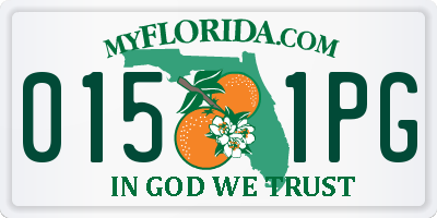 FL license plate 0151PG