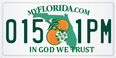 FL license plate 0151PM