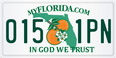 FL license plate 0151PN