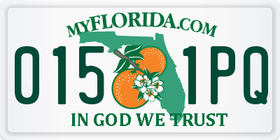 FL license plate 0151PQ