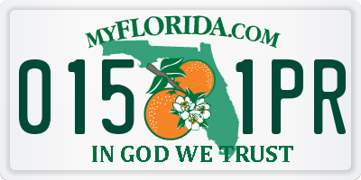 FL license plate 0151PR
