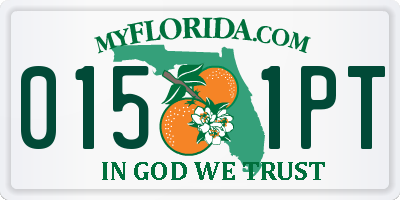FL license plate 0151PT