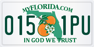 FL license plate 0151PU